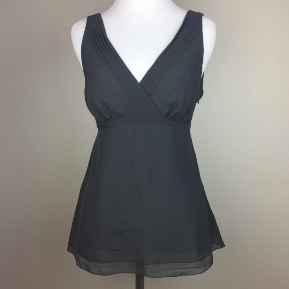 Charcoal Silk Blouse